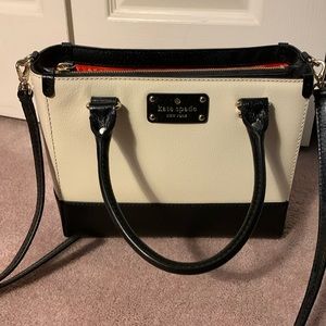 Kate Spade Cream and Black Shoulder Bag